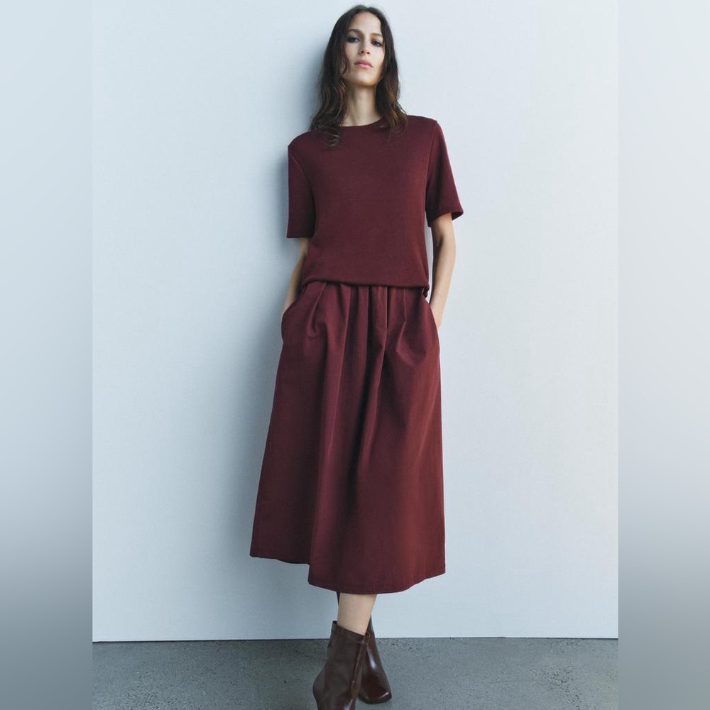 Zara dress M Burgundy color